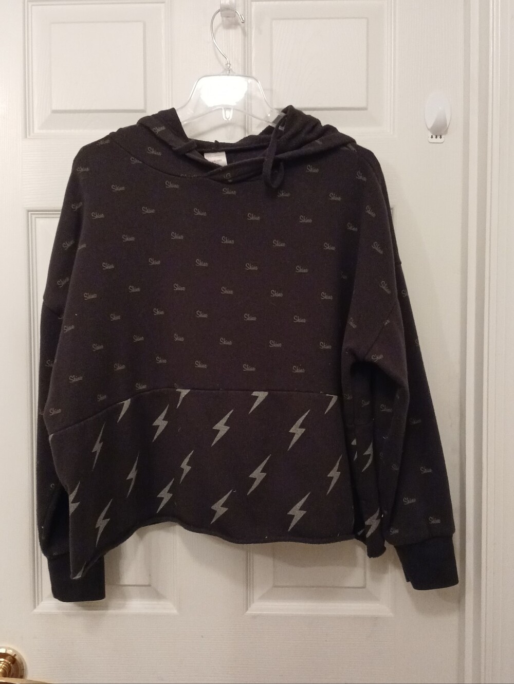 No Boundries Cropped Hoodie Women's Size XXXL Navy Black Streetwear Urban